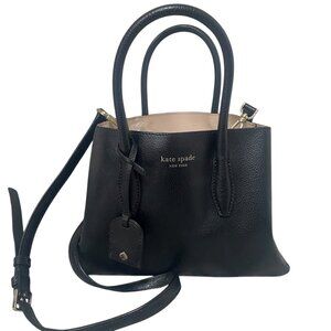 Kate Spade New York EVA Leather Small Satchel in Black